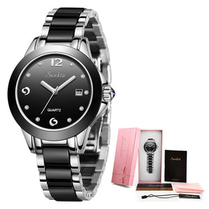 Open image in slideshow, SUNKTA Women Luxury Bracelet Watch
