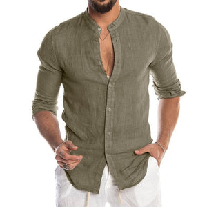 Open image in slideshow, Casual Linen Regular Fit Shirt
