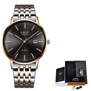 Open image in slideshow, LIGE Waterproof Rose Gold Women Watch
