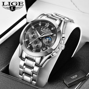Open image in slideshow, LIGE Women&#39;s Gold Bracelet Watch
