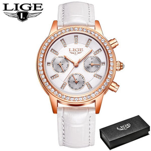 Open image in slideshow, LIGE Luxury Quartz Women  Watch
