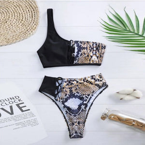 Shoulder Leopard Seed Bikini